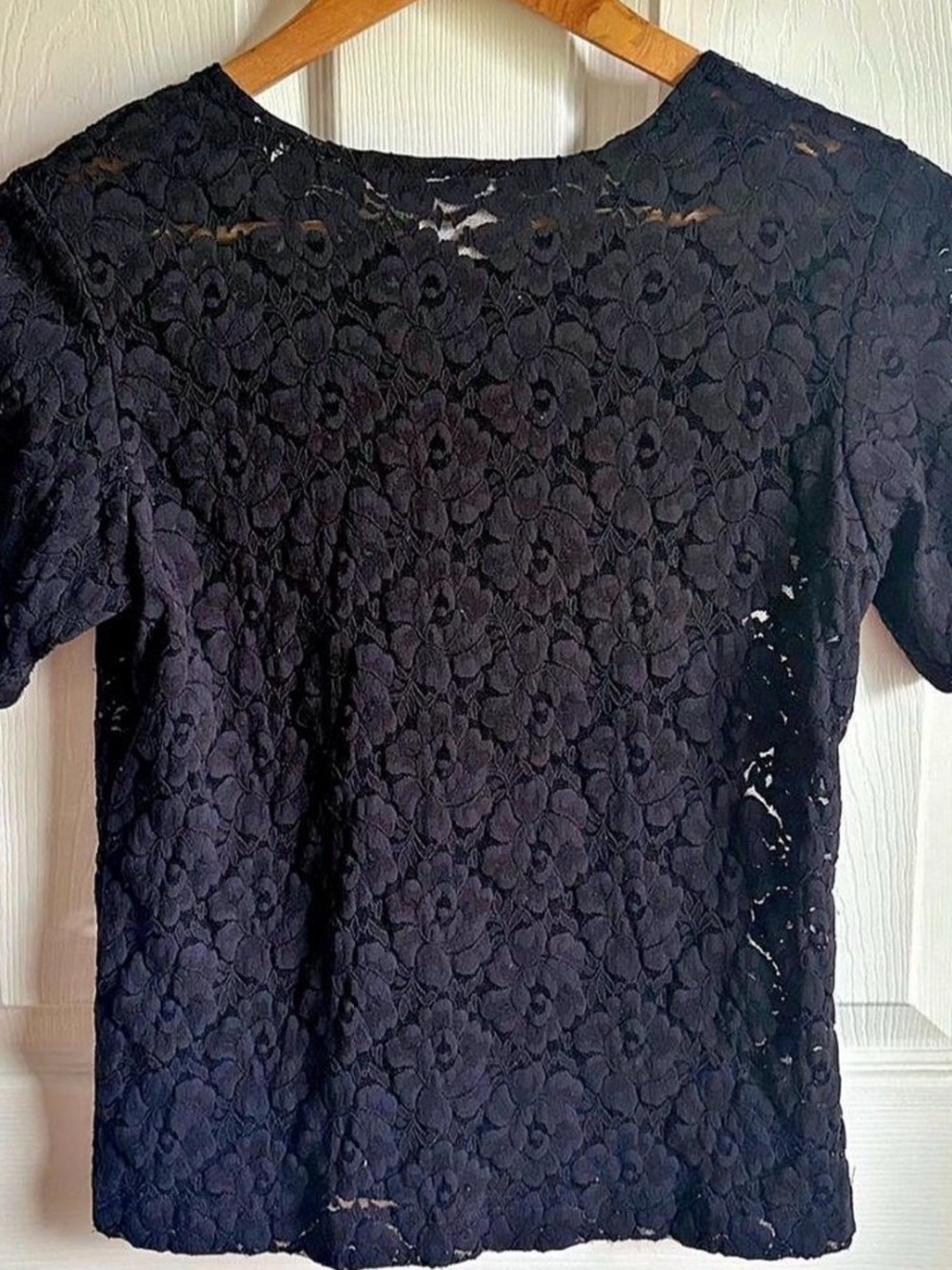 Vintage Anna Kriste Black Lace Top - Picture 2 of 7